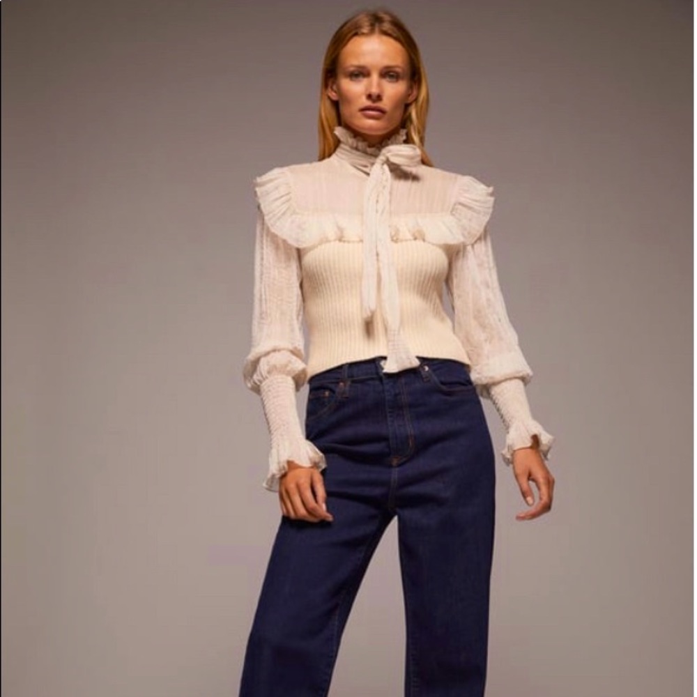 Gorgeous Zara sweater with organza detailing